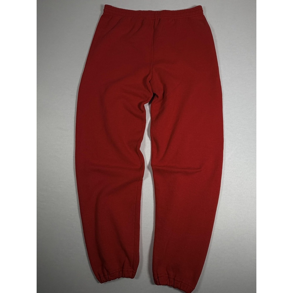 Vintage Jerzees Pants Mens Large Red Fleece Sweatpants Drawstring Elastic USA - Picture 5 of 15